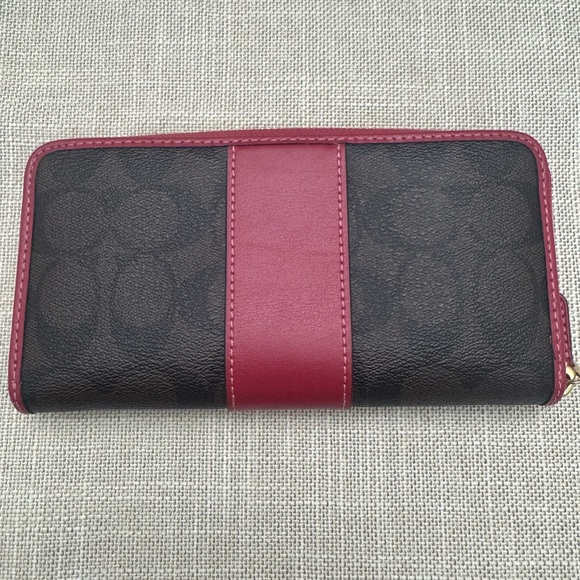 Coach Brown & Raspberry Womens Wallet - Picture 3 of 5